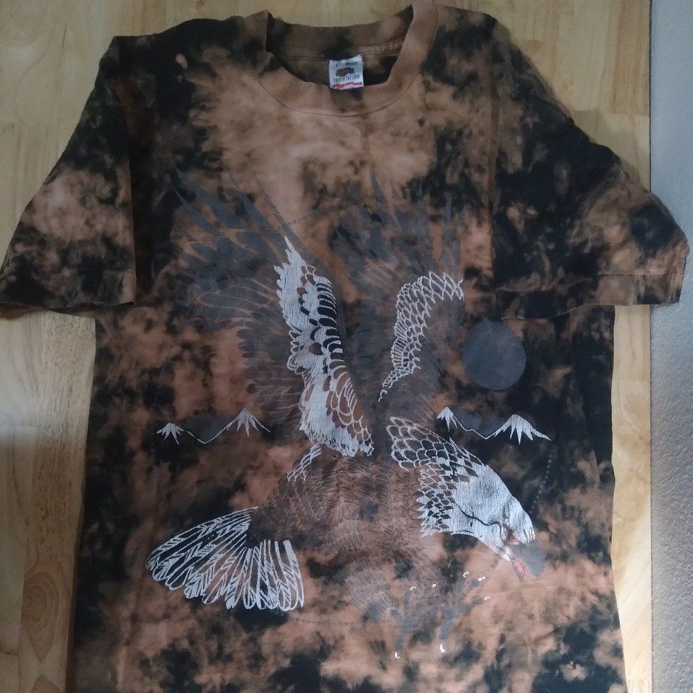 Vintage Flying Eagle Graphic Tie Dye T-Shirt